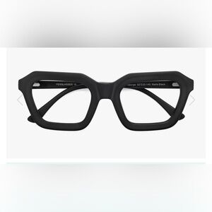 Yesglasses 'George' Matte Black Hi-Index Blue Light Blocking Glasses